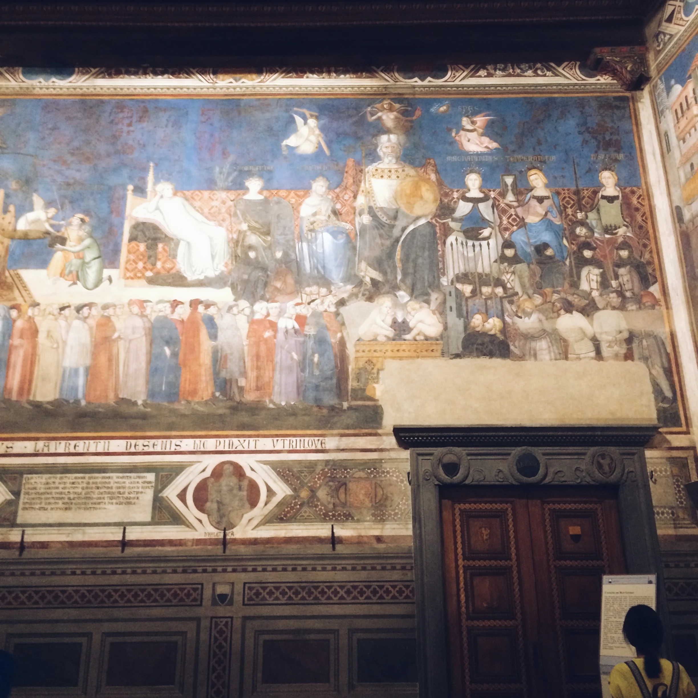 The frescoes on the wall of the Town Hall of what a good government looks like. By Sadie Holmes