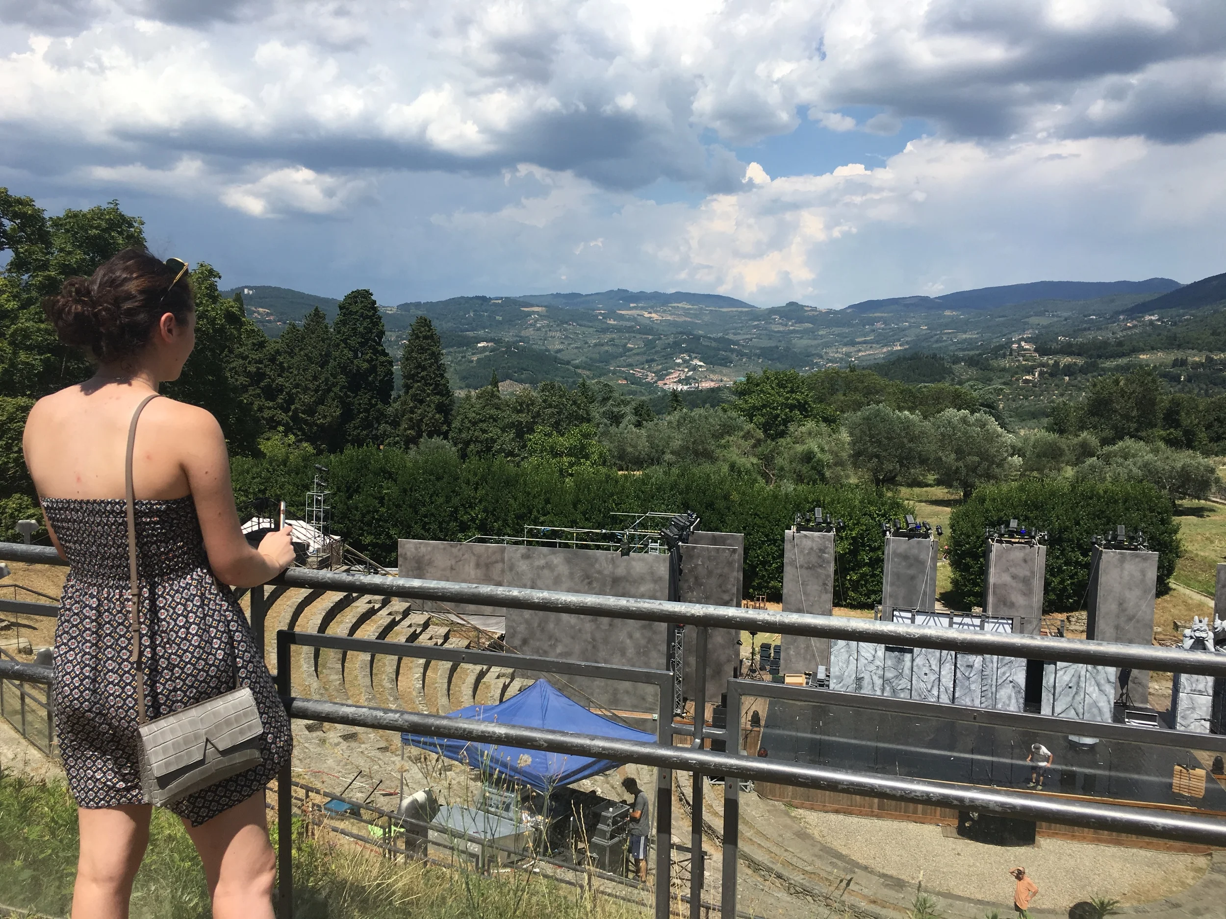 Margot and the Roman theater at Fiesole