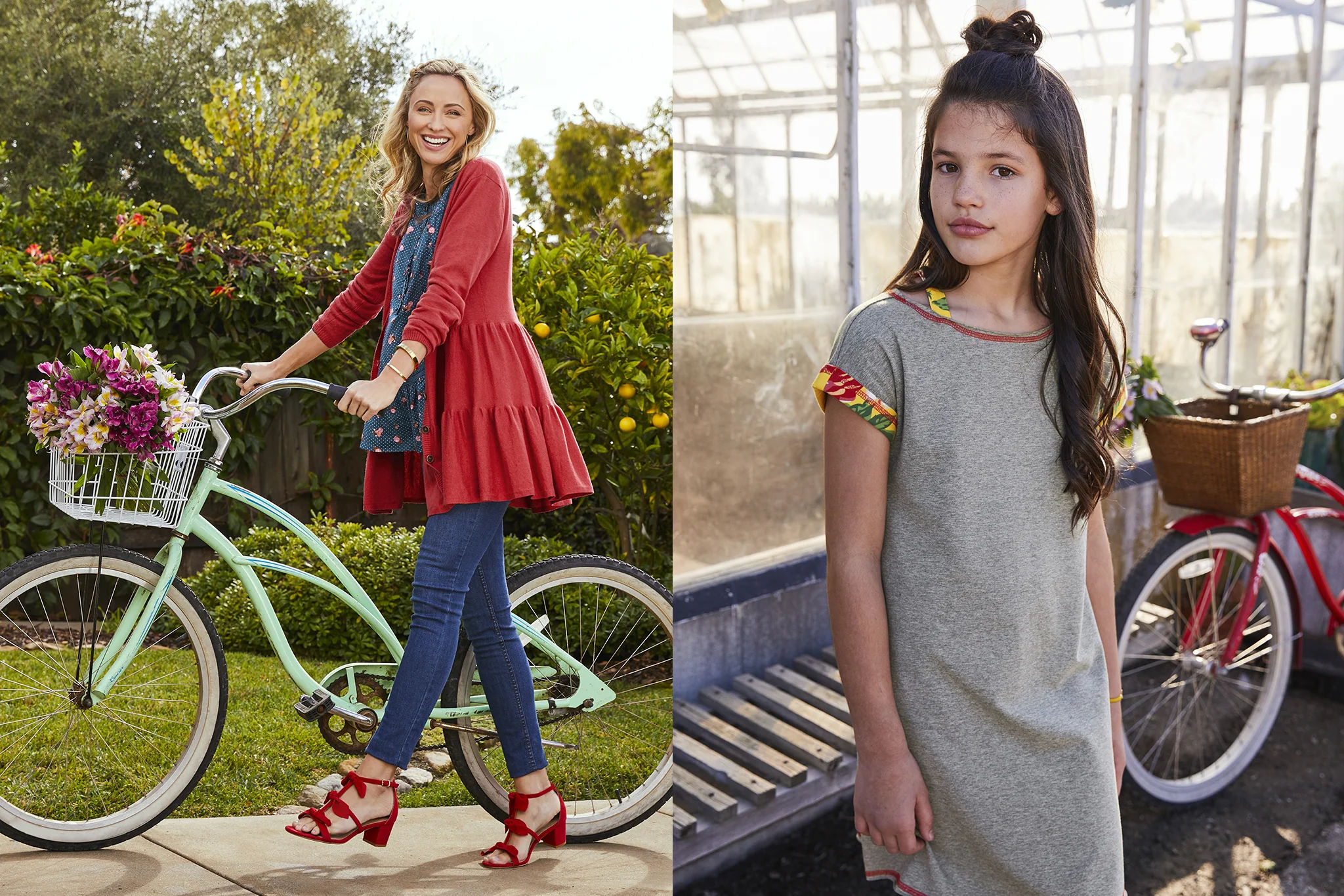 Red Coat Bike and Girl Grey.jpg