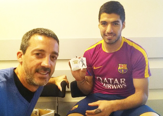 Mariano with Uruguay National team player Luis Suarez