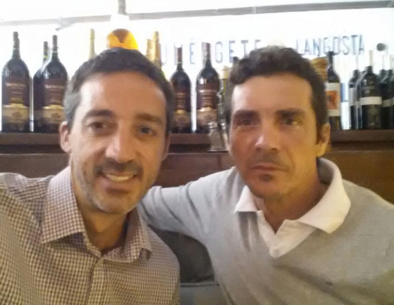 Mariano with Spanish National team player Guillermo Amor