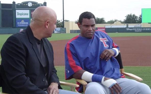 Edgar and Chicago Cubs legend Sammy Sosa