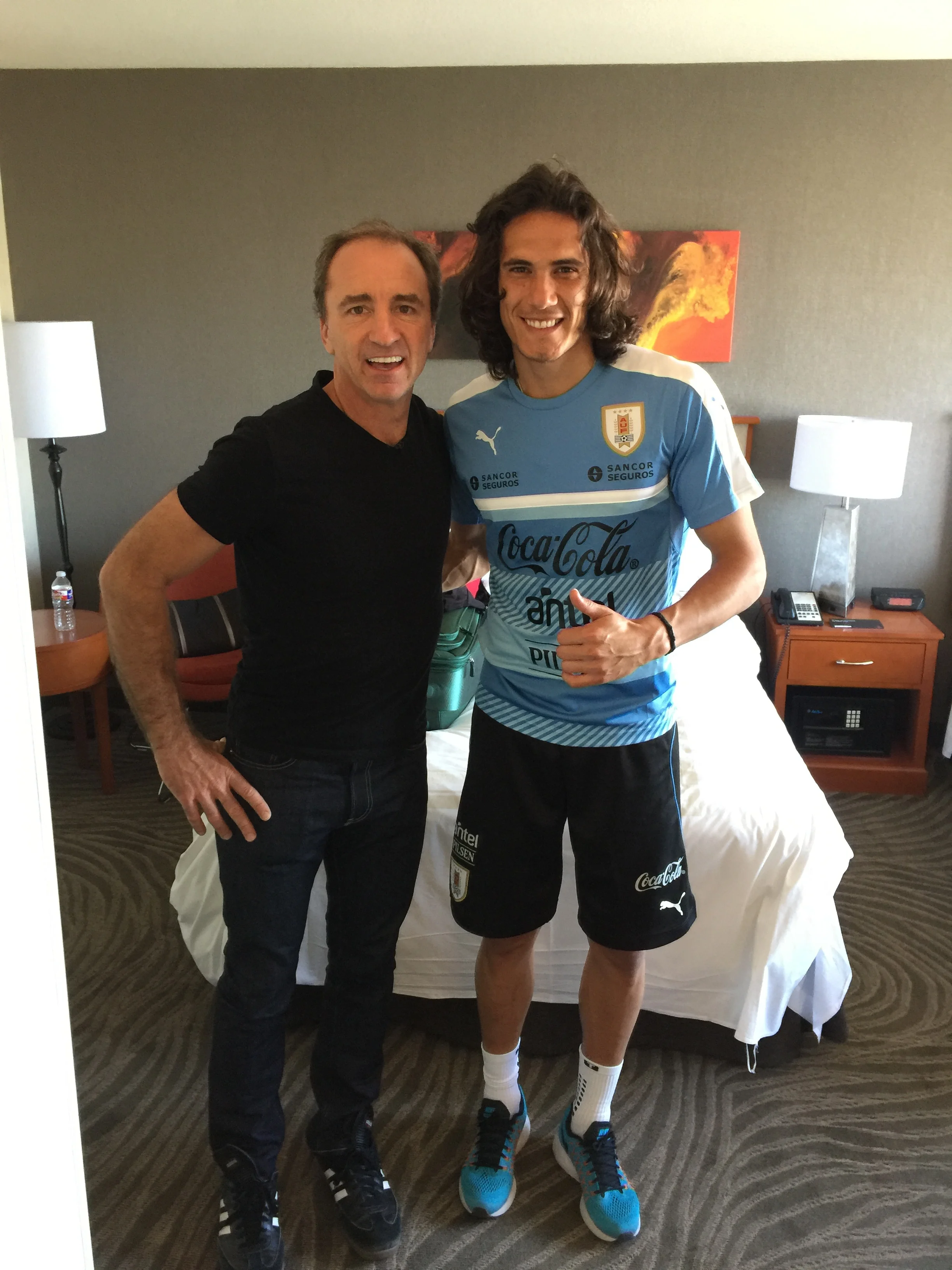 Dario y Edison Cavani en Seattle