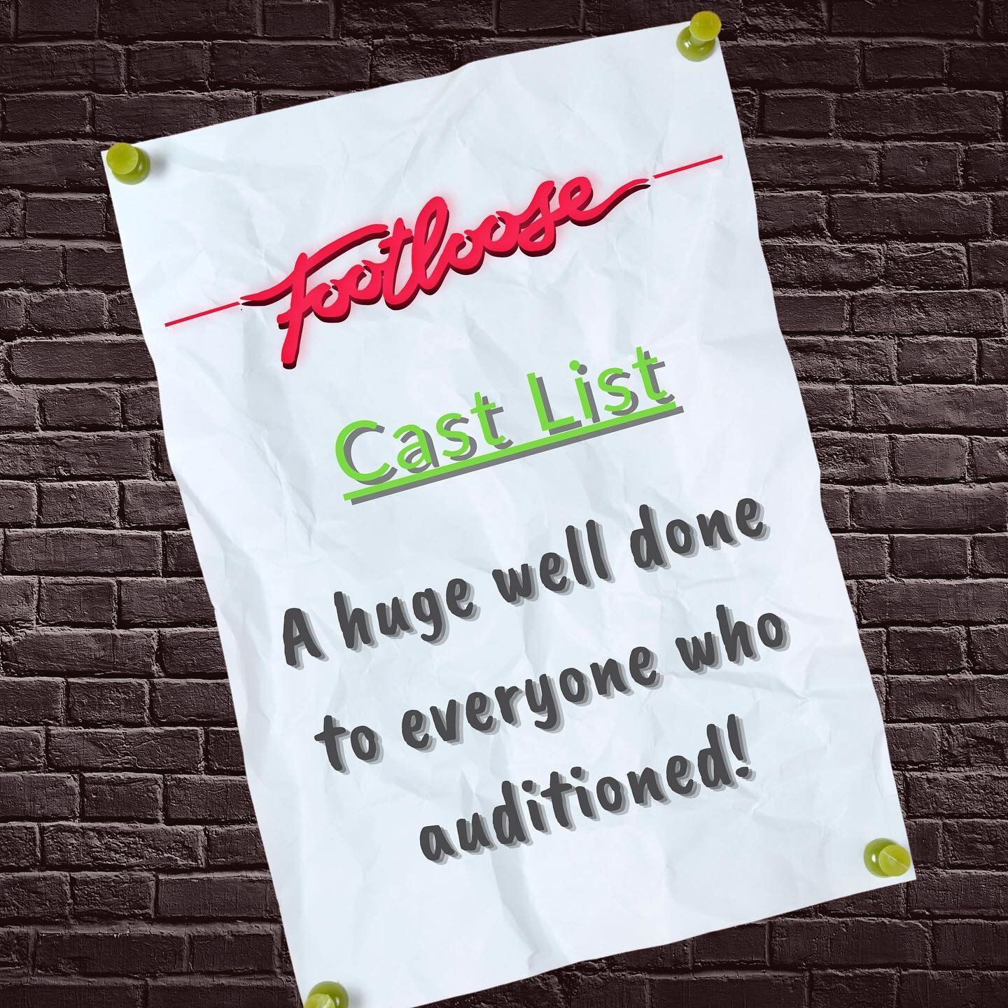 ✨The cast list for Footloose is now LIVE! ✨A HUGE well done to everyone who auditioned! You were all incredible. We can&rsquo;t wait for this summer project team! 💚 https://www.theartscentretelford.com/updates/2021/6/13/footloose-cast-list-2021.