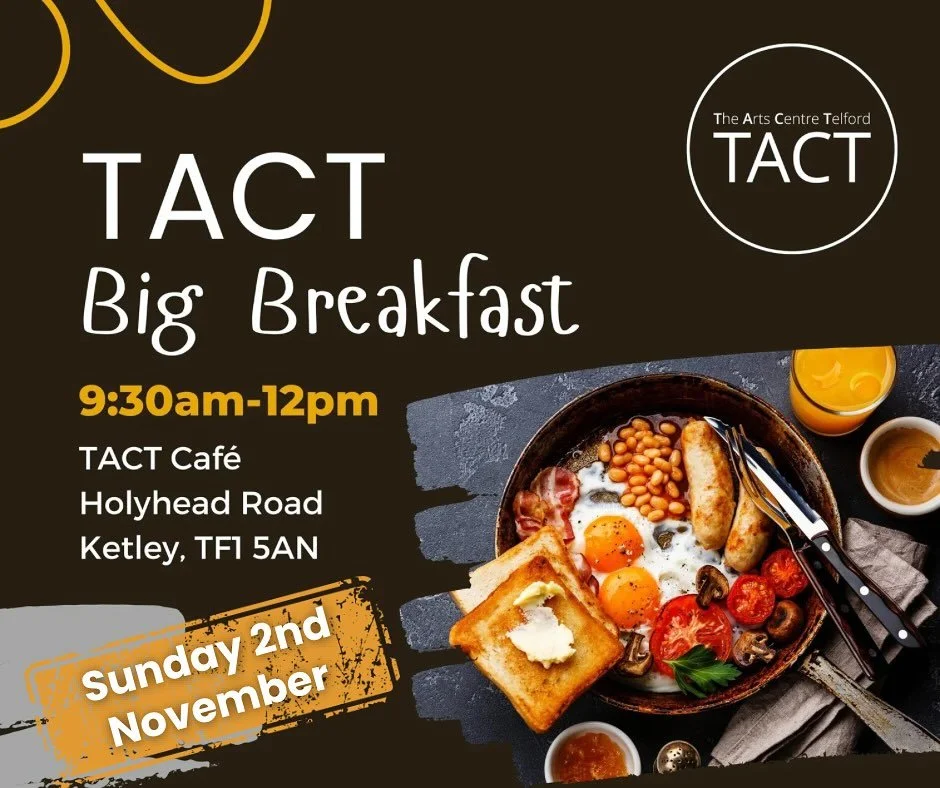 ☕️ TACT BIG BREAKFAST - BACK THIS SUNDAY FROM 9:30AM-12PM
🍳 Full English, delicious coffee, juice or the all-new fresh fruit, yoghurt and homemade granola option, it’s all on offer at the TACT Big Breakfast, this Sunday from 9:30am-12pm
☕️ W