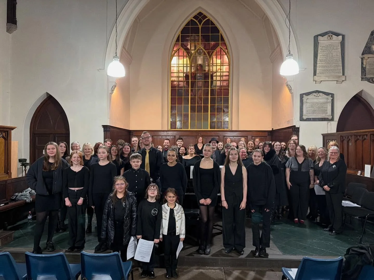 Our amazing choirs all together after last night&rsquo;s incredible concert at St Alkmund&rsquo;s Church, Shrewsbury. The TACT Youth Voices, Junior Choir, A Choired Taste, and Voices in Partnership all performed in our annual Christmas Concert, and w