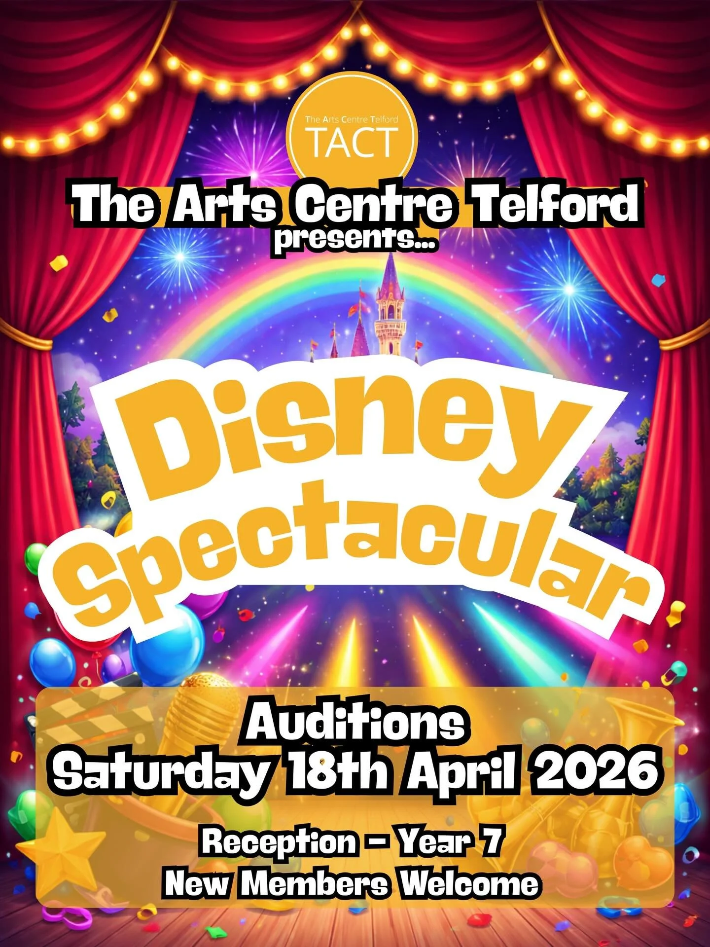 🌟 TACT BEGINNERS &amp; JUNIOR SHOW THIS SUMMER - DISNEY SPECTACULAR - AGE RECEPTION-YEAR 7

🌟 We are delighted to announce that alongside our Senior musical, Footloose, we will also have a show project for our Beginners and Juniors! Disney Spectacu