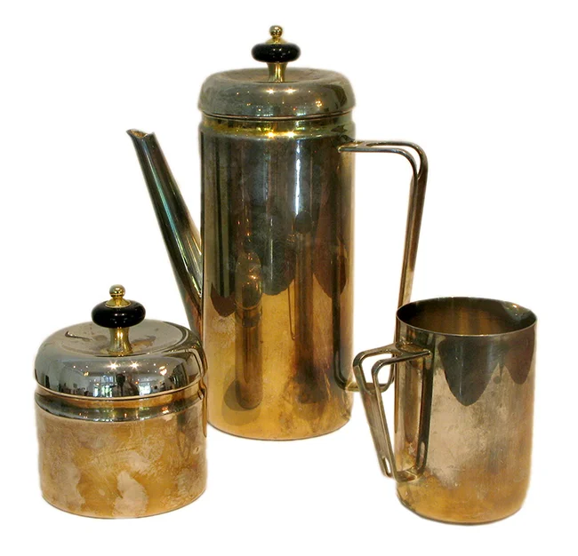 Silver plate coffee service: $145