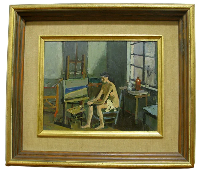 Figure with Easel and Pallet: $650