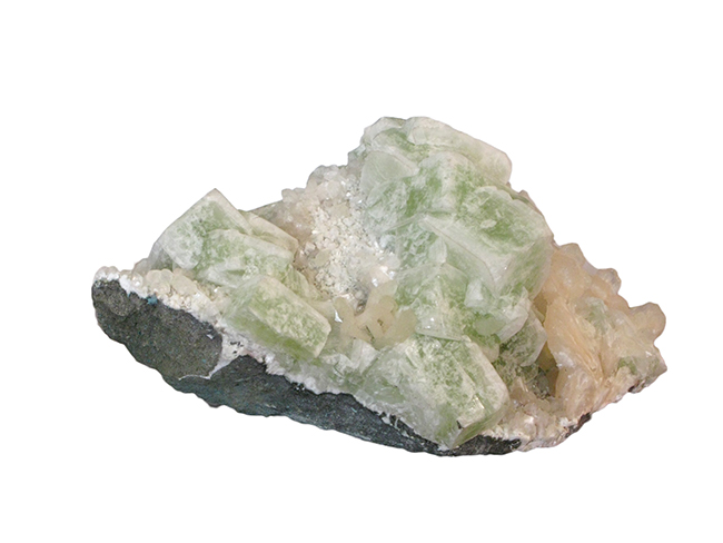Stilbite with Apophylite crystal: $95