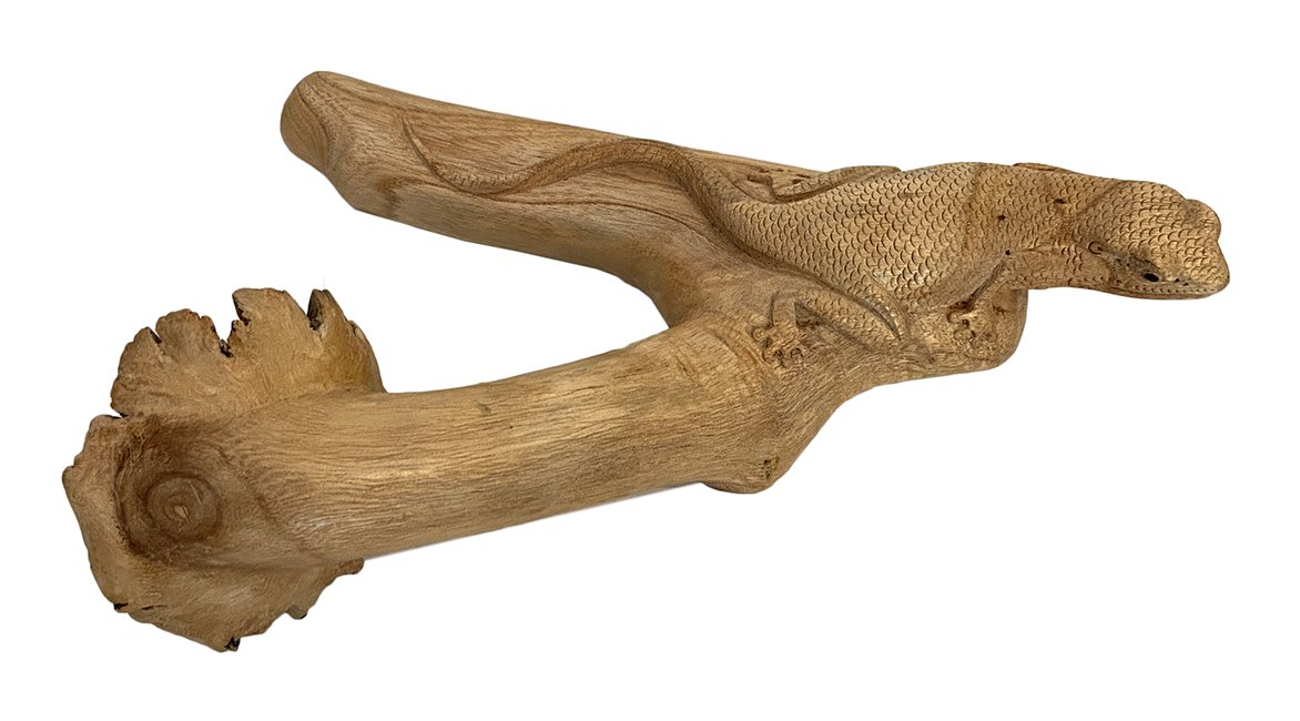 Carved lizard: $120