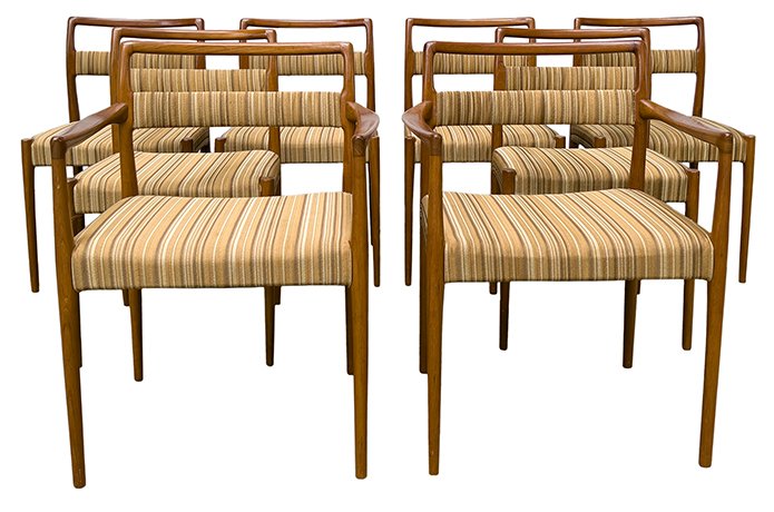 Danish dining chairs: $6400