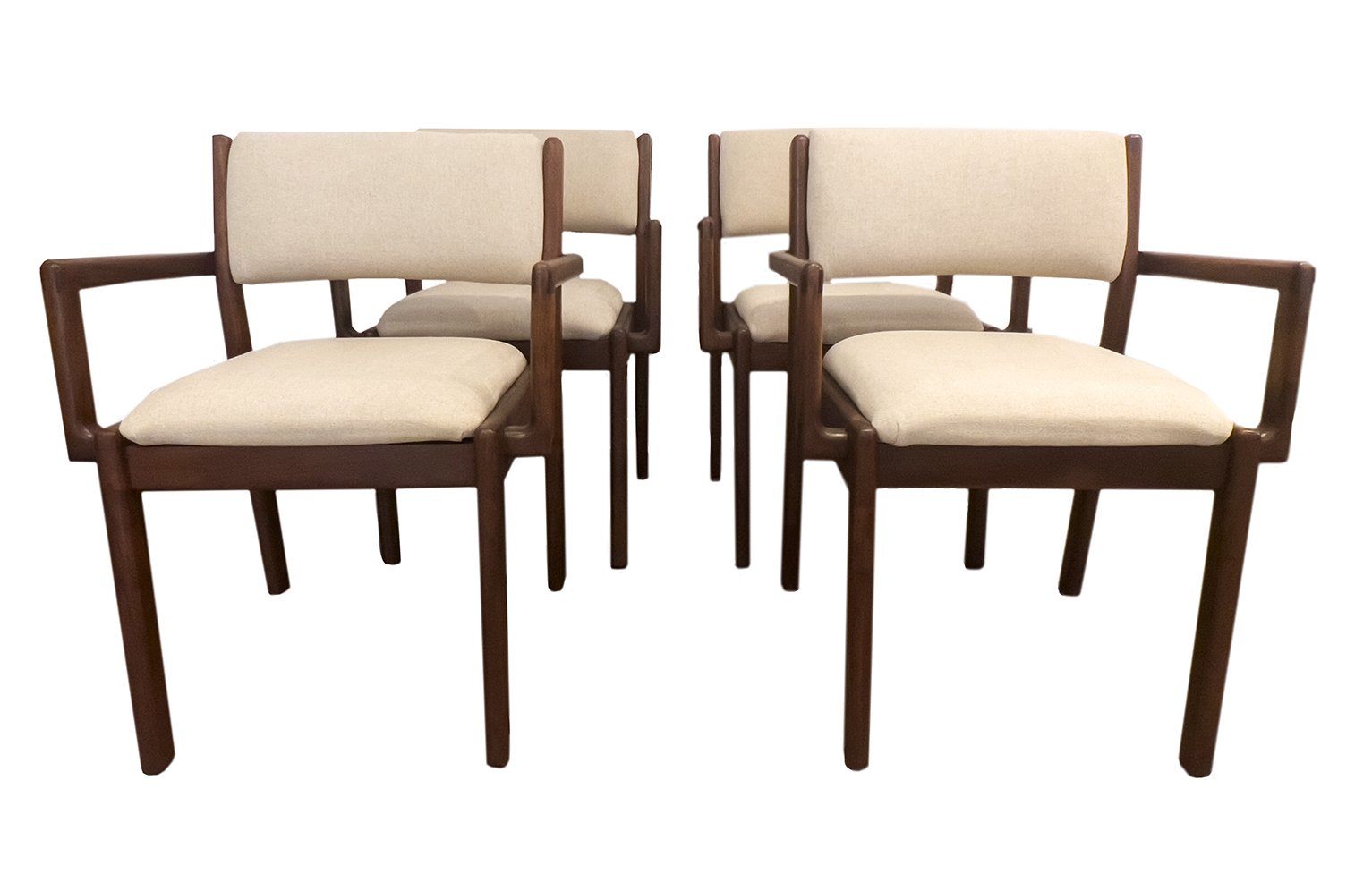 Walnut arm chairs: $2200