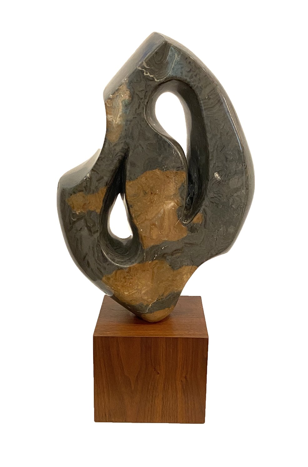 Marble sculpture on walnut base: $740