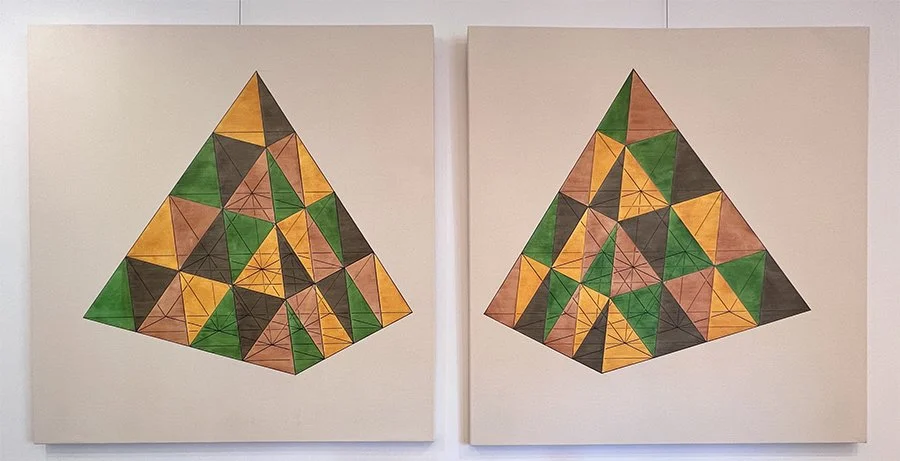 John Hiigli abstract triangles: $5300 / pair