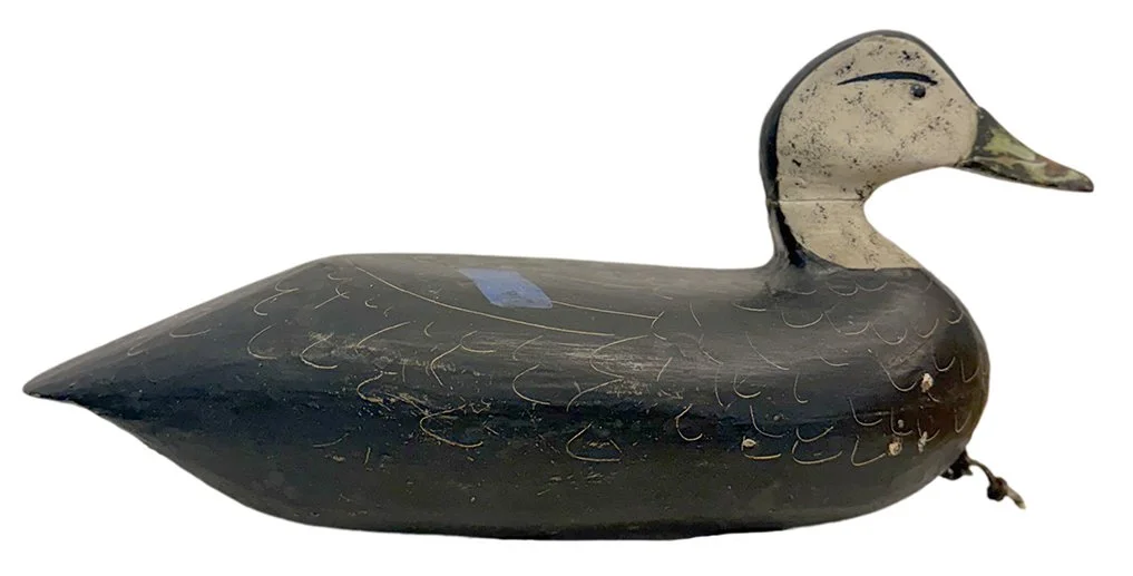 Black duck decoy, c. 1900: $180
