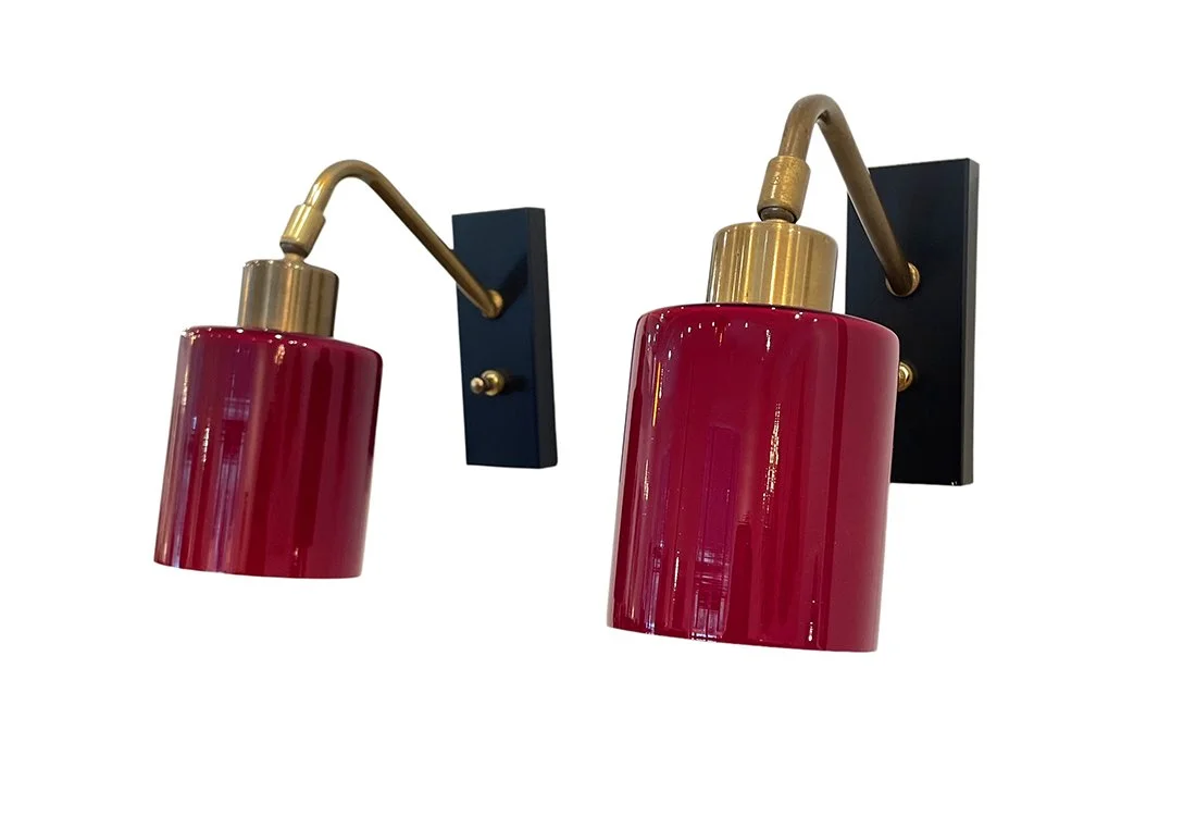 Red Barrel Lamps with Brass Sconces - midcentury modern vintage atlanta 4.jpg