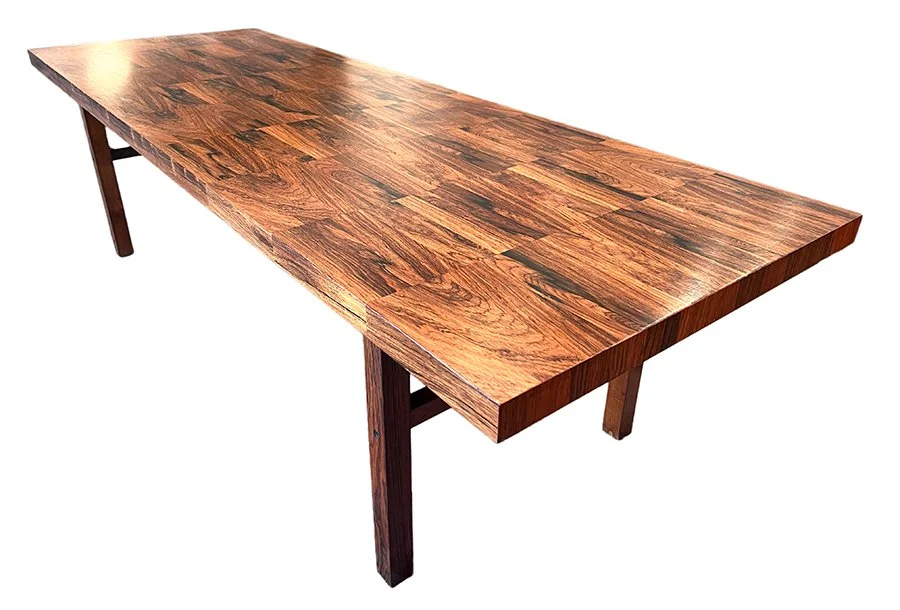 Beautifully designed patchwork coffee table in rosewood.