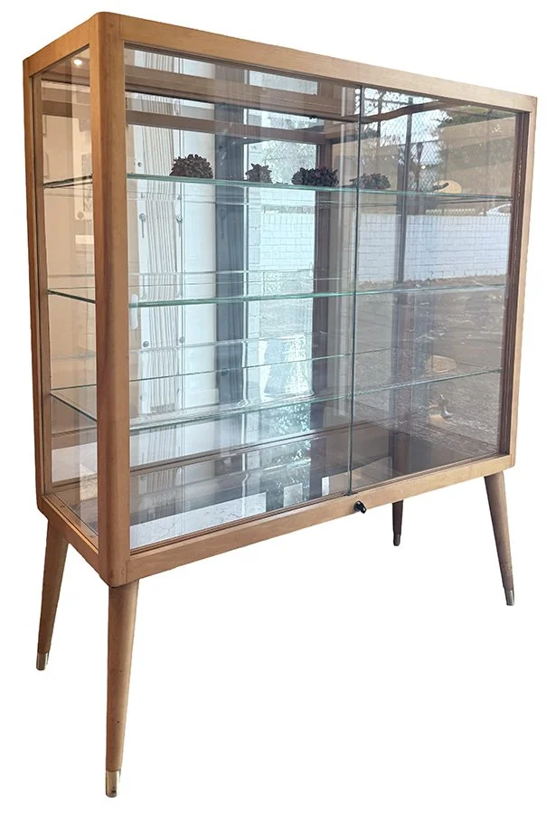 Mirror backed curio cabinet: $1400
