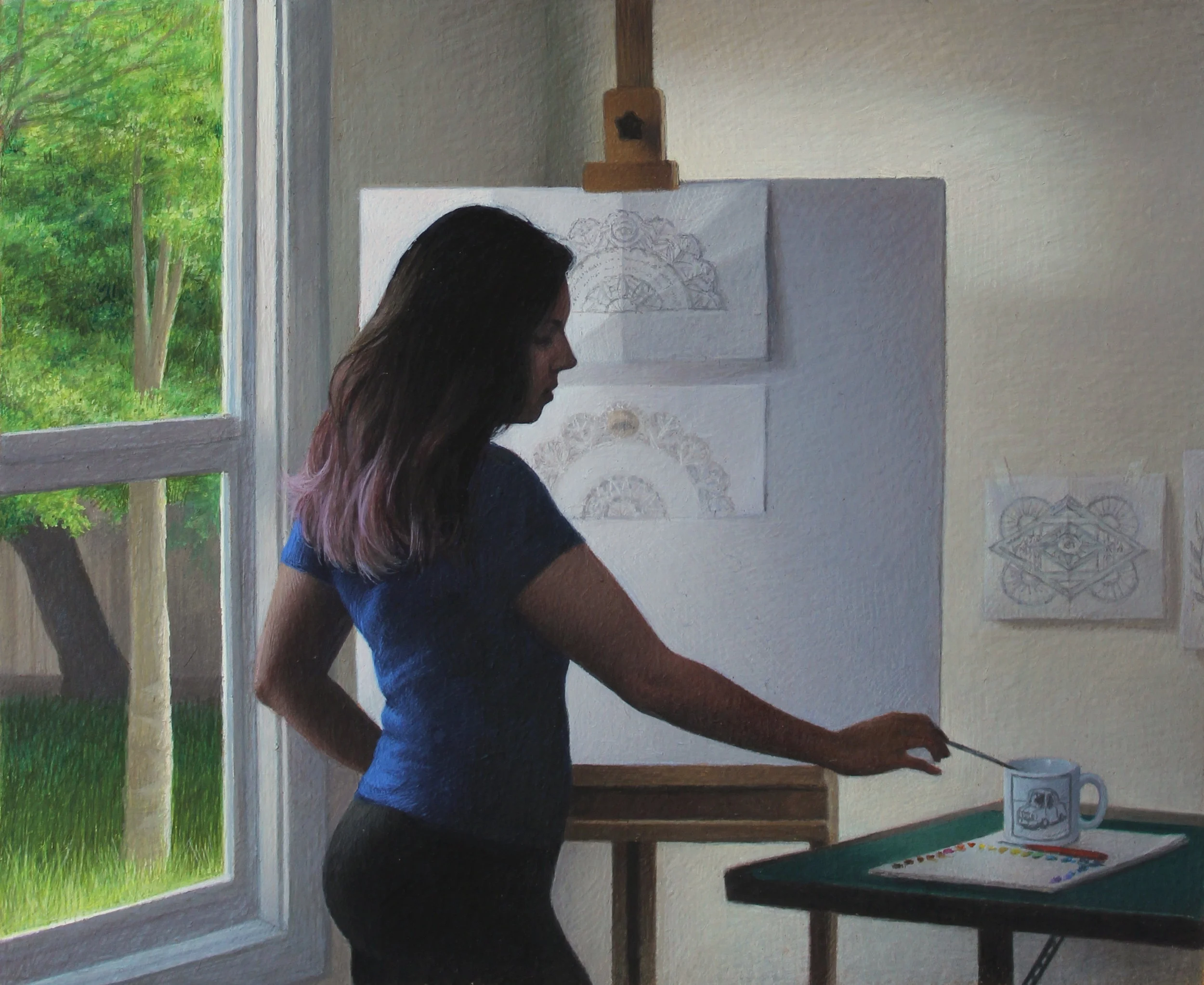 Self Portrait in Petaluma Studio (detail)