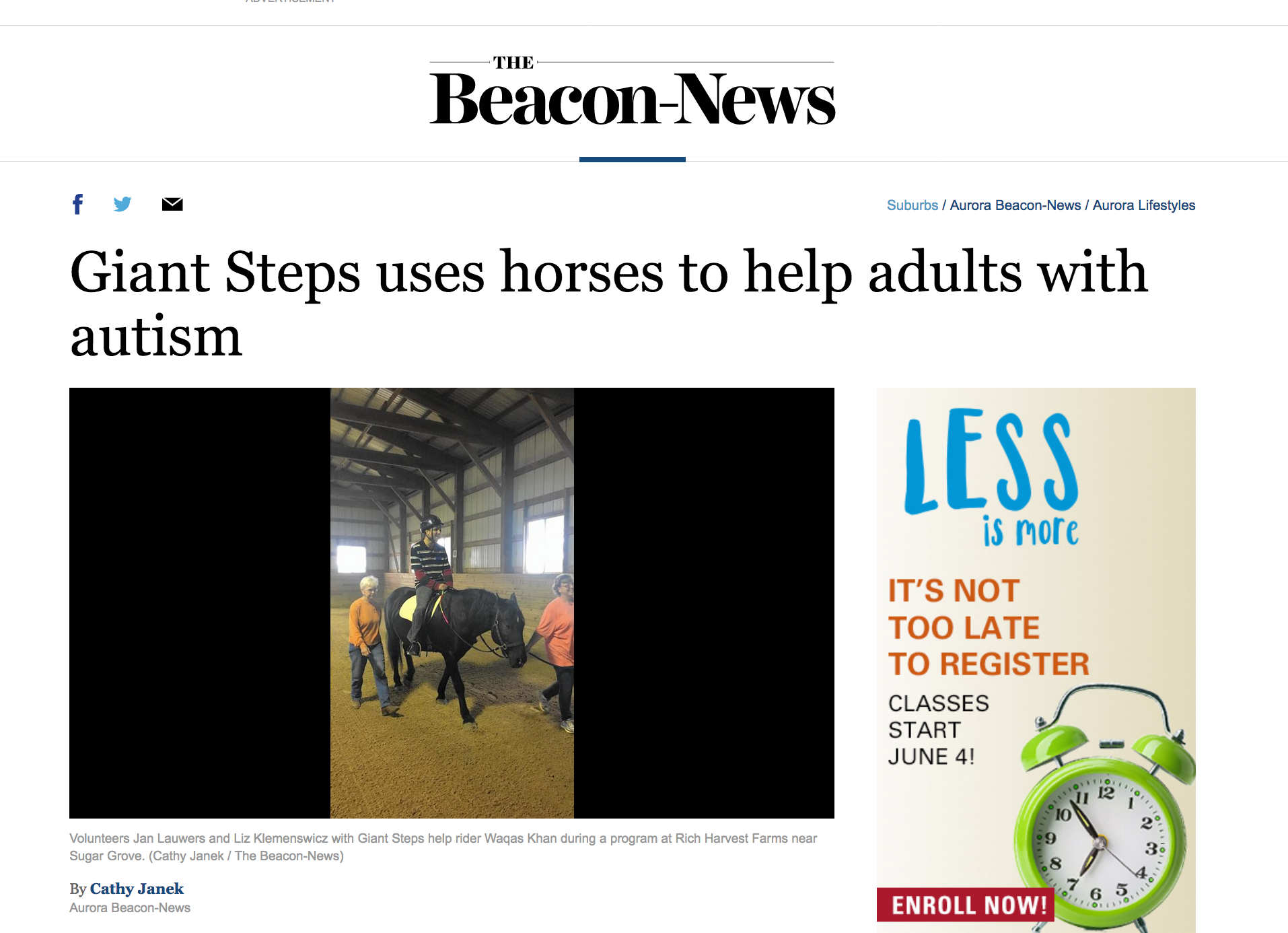 Giant Steps uses horses to help adults with autism