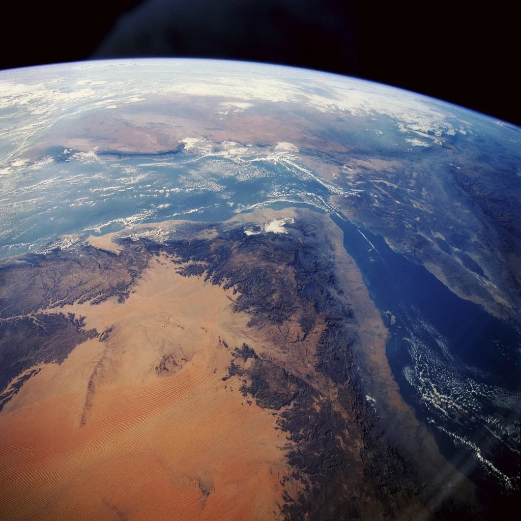 Triángulo de Afar. Valle del Rift. Misión STS-61, Endeavour. Fuente Nasa .