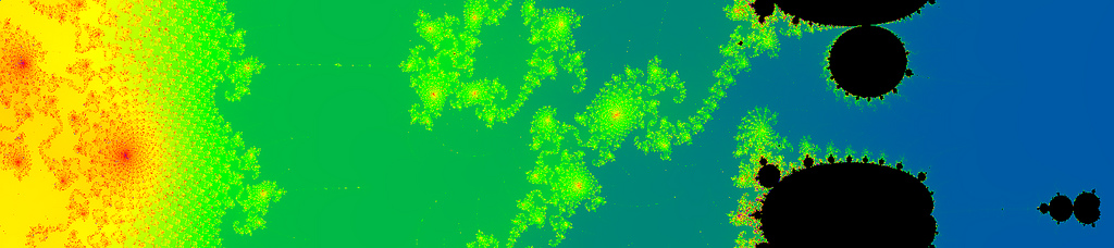Mercator Mandelbrot (Conjunto de Mandelbrot), de Anders Sandberg , CC-BY-2.0 . El conjunto de Mandelbrot es un fractal archiconocido que, como todos los fractales, al acercarse o alejarse nunca tiene fin.