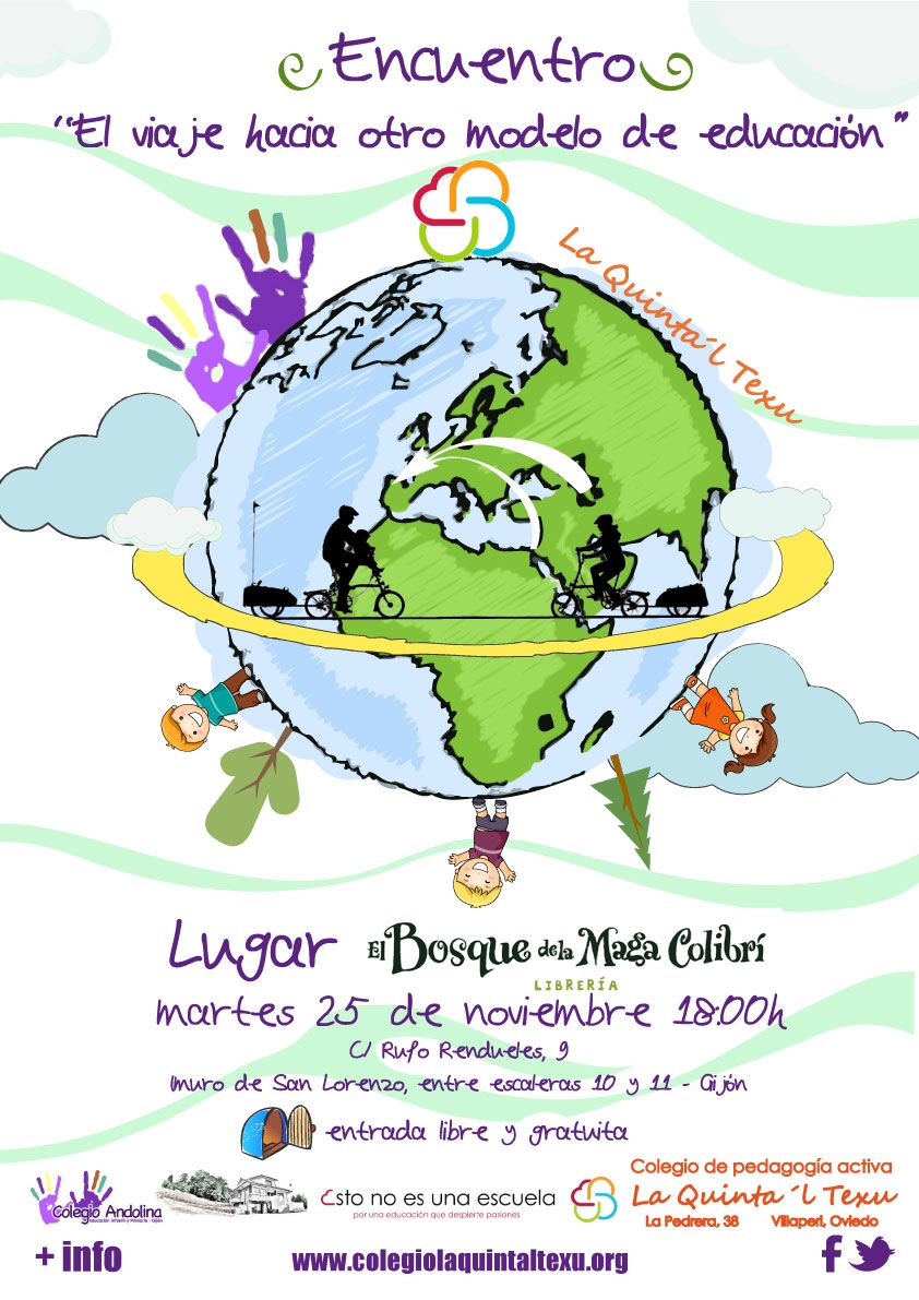 Cartel de la charla en la librería El bosque de la Maga Colibrí el 25 de noviembre de 2014.
