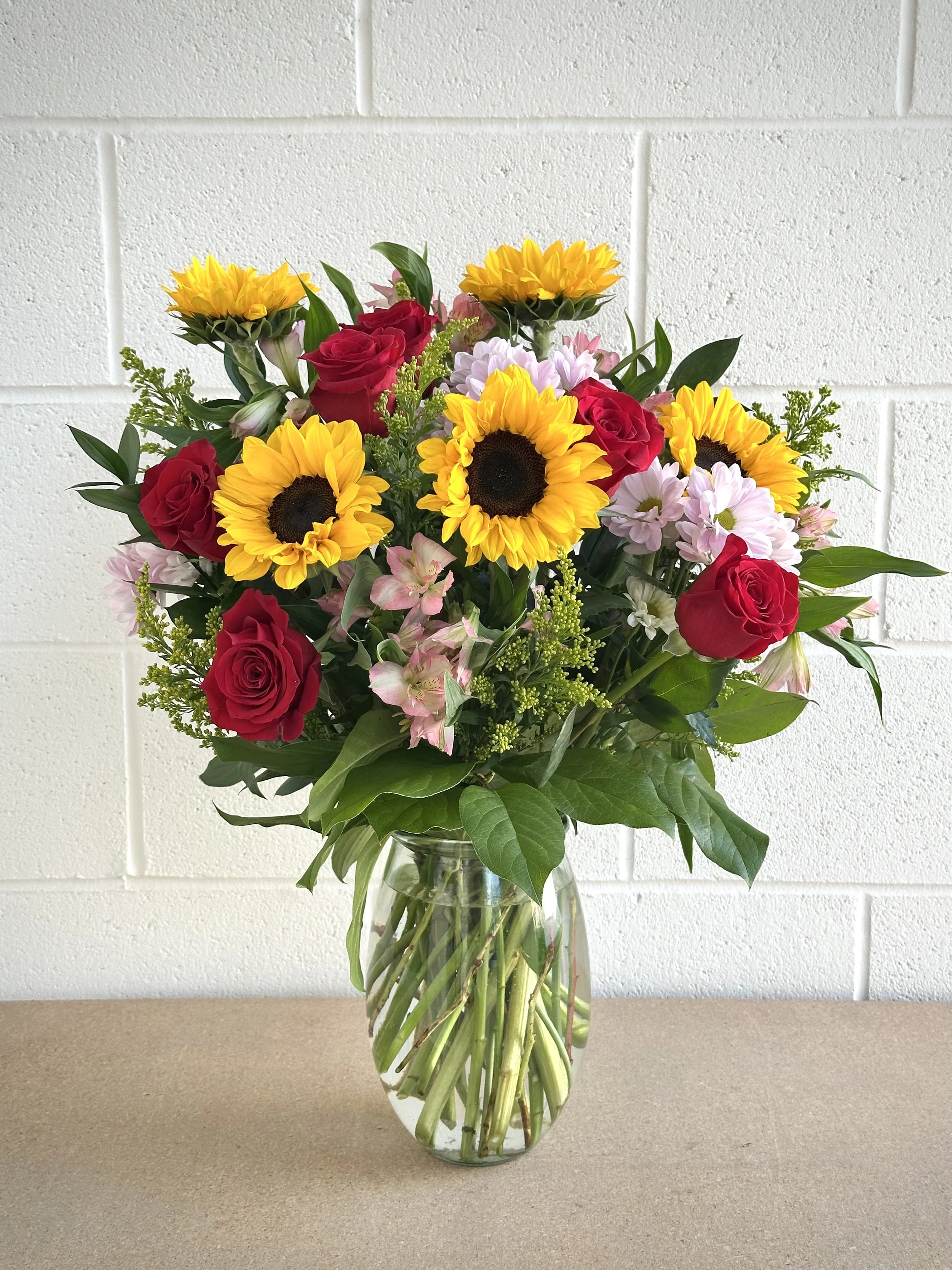 Sunflower & Rose Arrangement