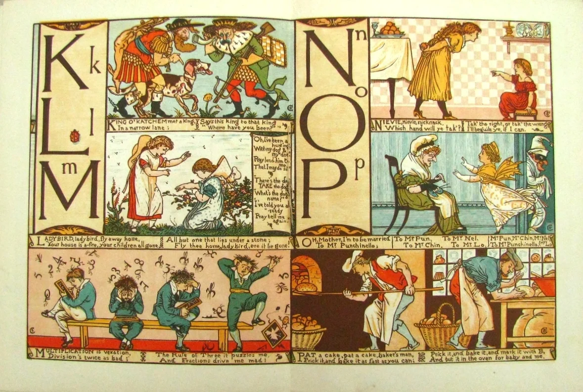 BABY'S OWN ALPHABET , Walter Crane's Toy Books; 1865