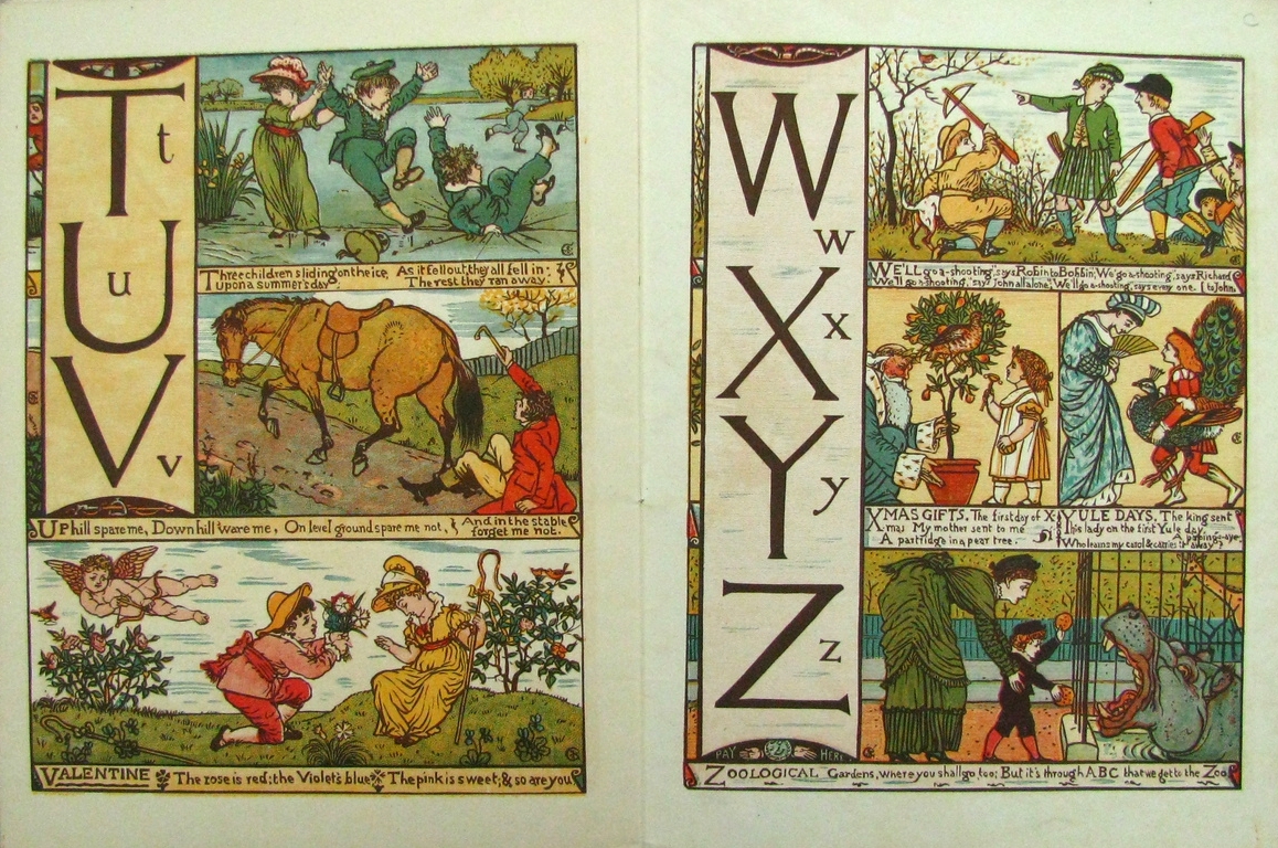 BABY'S OWN ALPHABET , Walter Crane's Toy Books; 1865