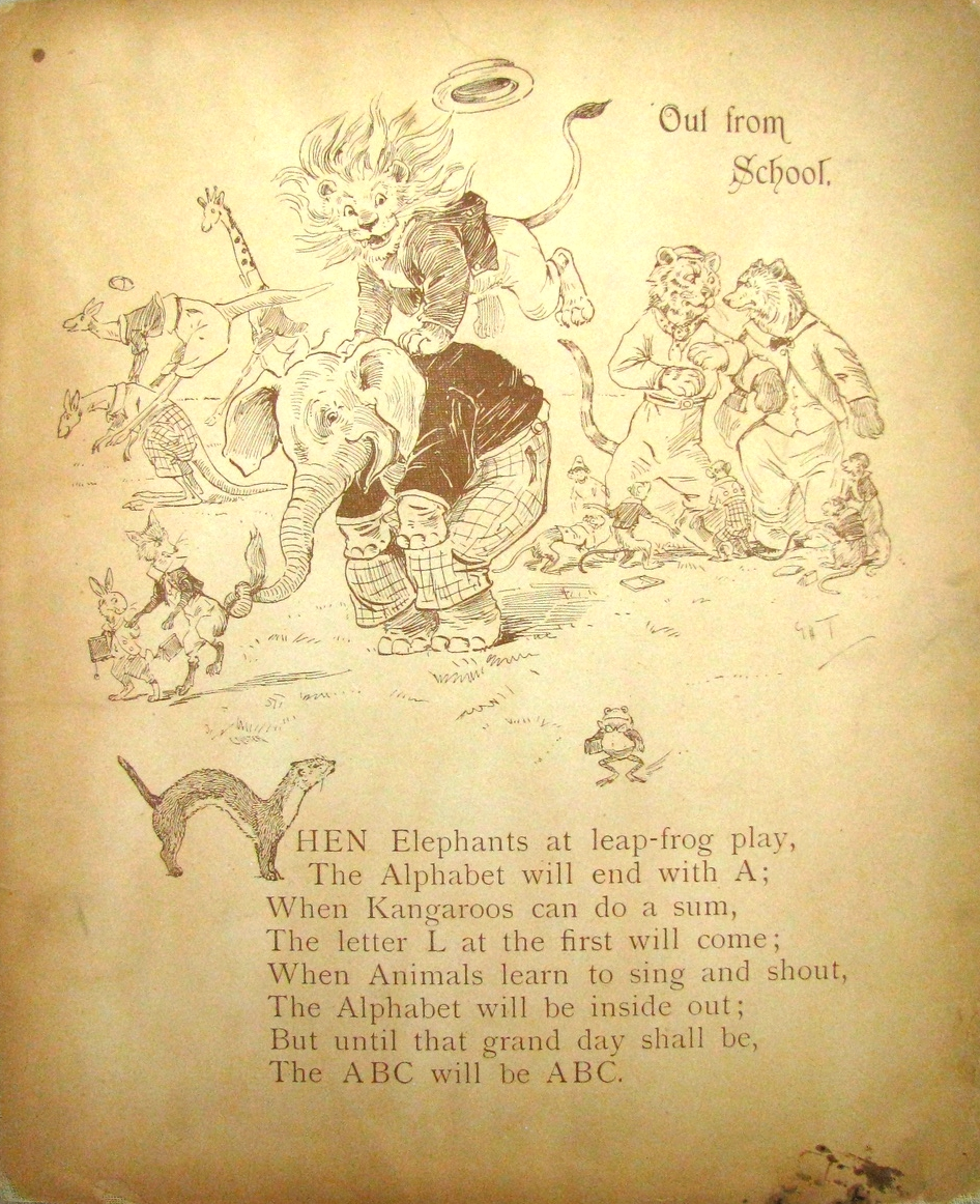 The Animals Comic ABC; 1900; Ernest Nister
