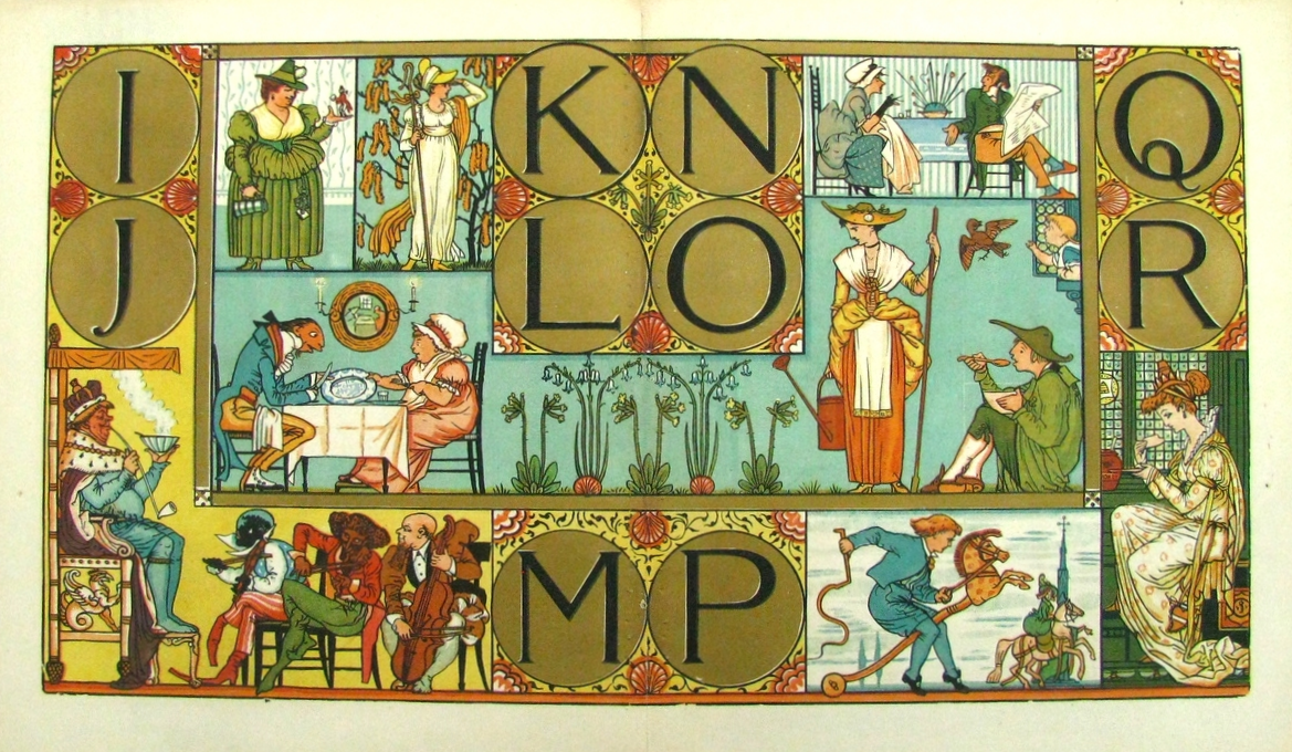The ALPHABET of Old Friends , Walter Crane's Toy Books; 1875