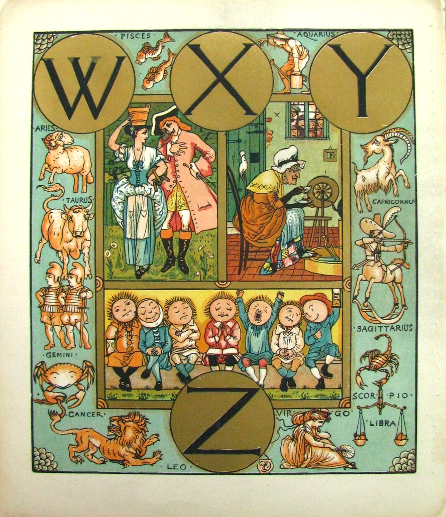 The ALPHABET of Old Friends , Walter Crane's Toy Books; 1875