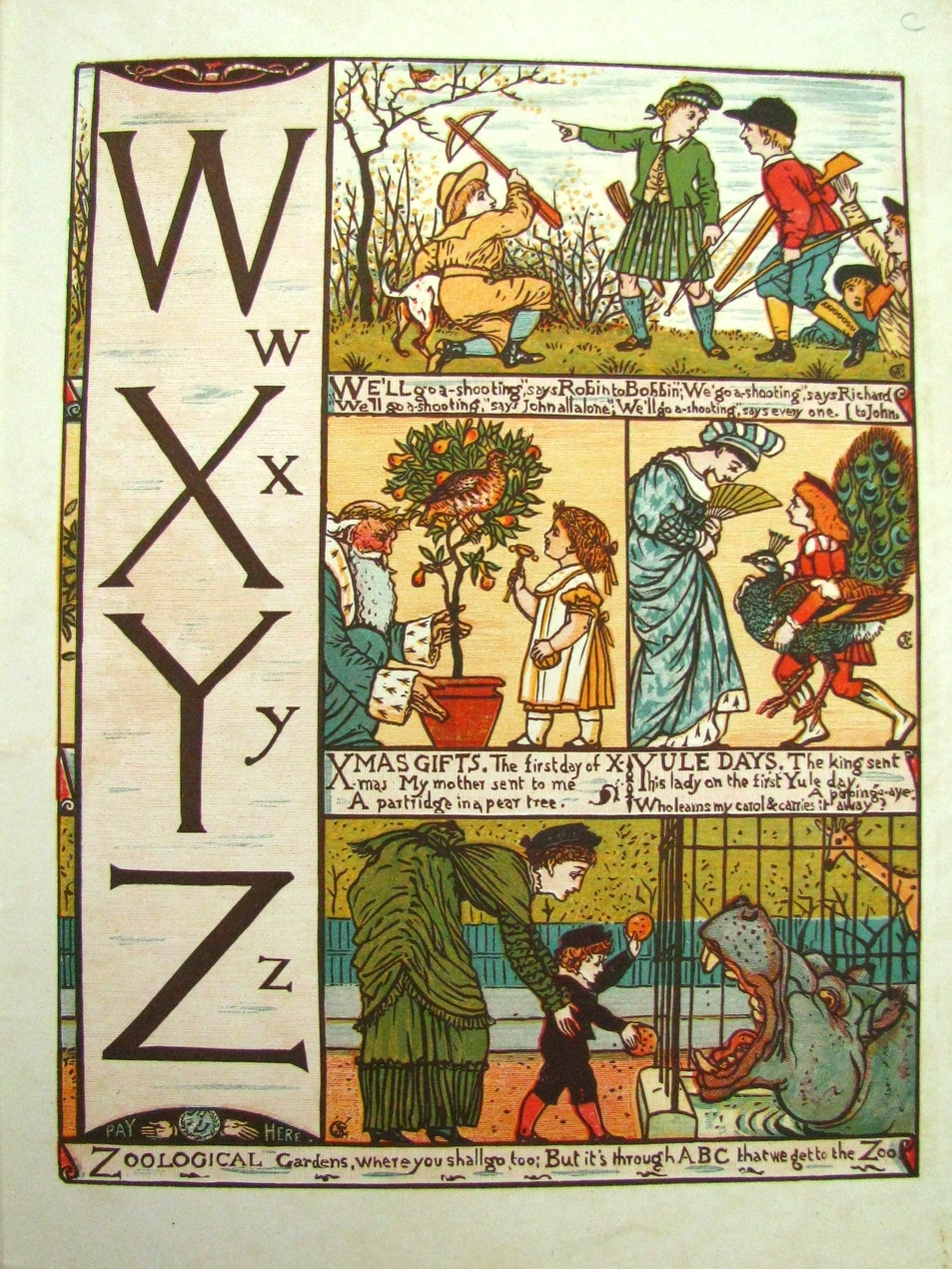 BABY'S OWN ALPHABET , Walter Crane's Toy Books; 1865