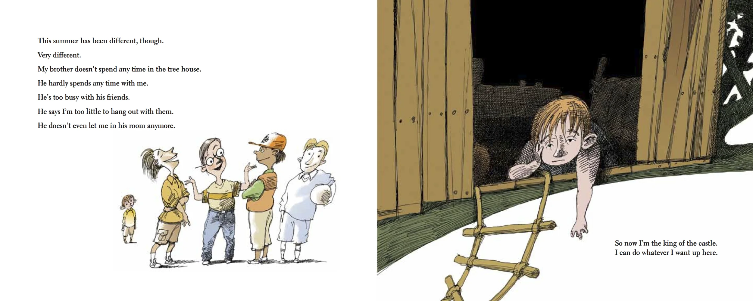 In the Tree House , by Andrew Larsen, illustration by Dušan Petričić