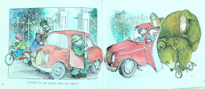 Interior pages from The Bear's Bicycle
