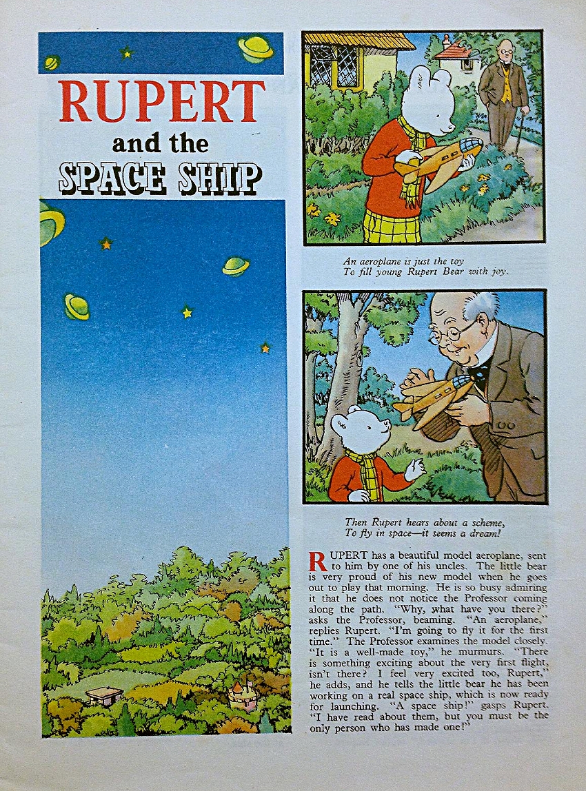 Interior page from Rupert and the Space Ship