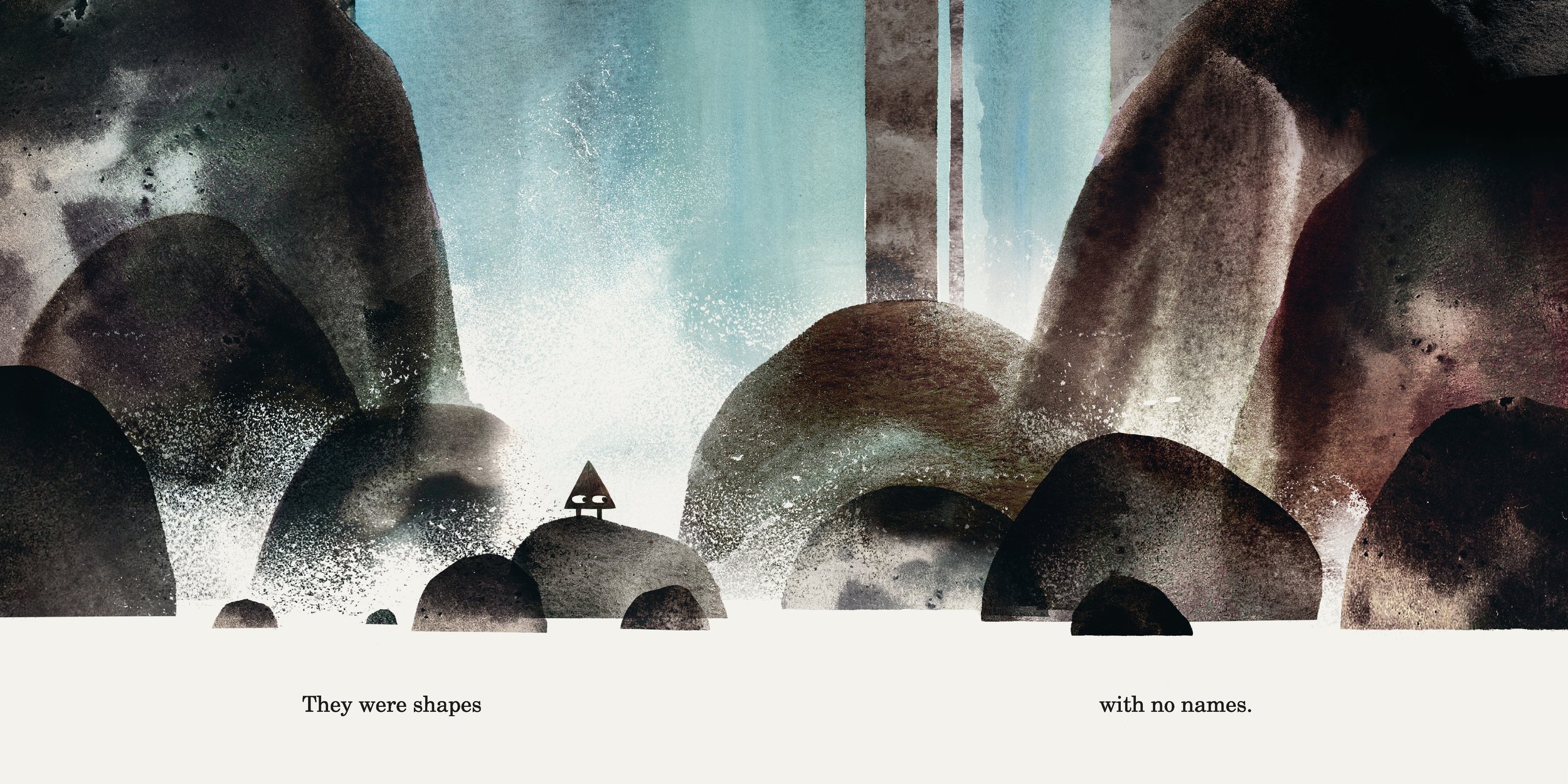 Interior spread from Triangle, by Mac Barnett, illustration by Jon Klassen