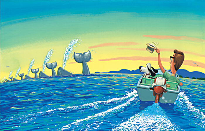 Interior spread from Down to the Sea with Mr. Magee , Chris Van Dusen