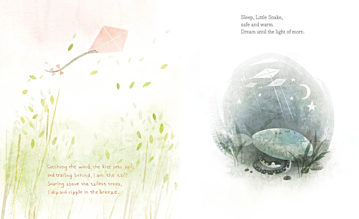 Interior spread from When the World Is Dreaming , by Rita Gray, illustration by Kenard Pak
