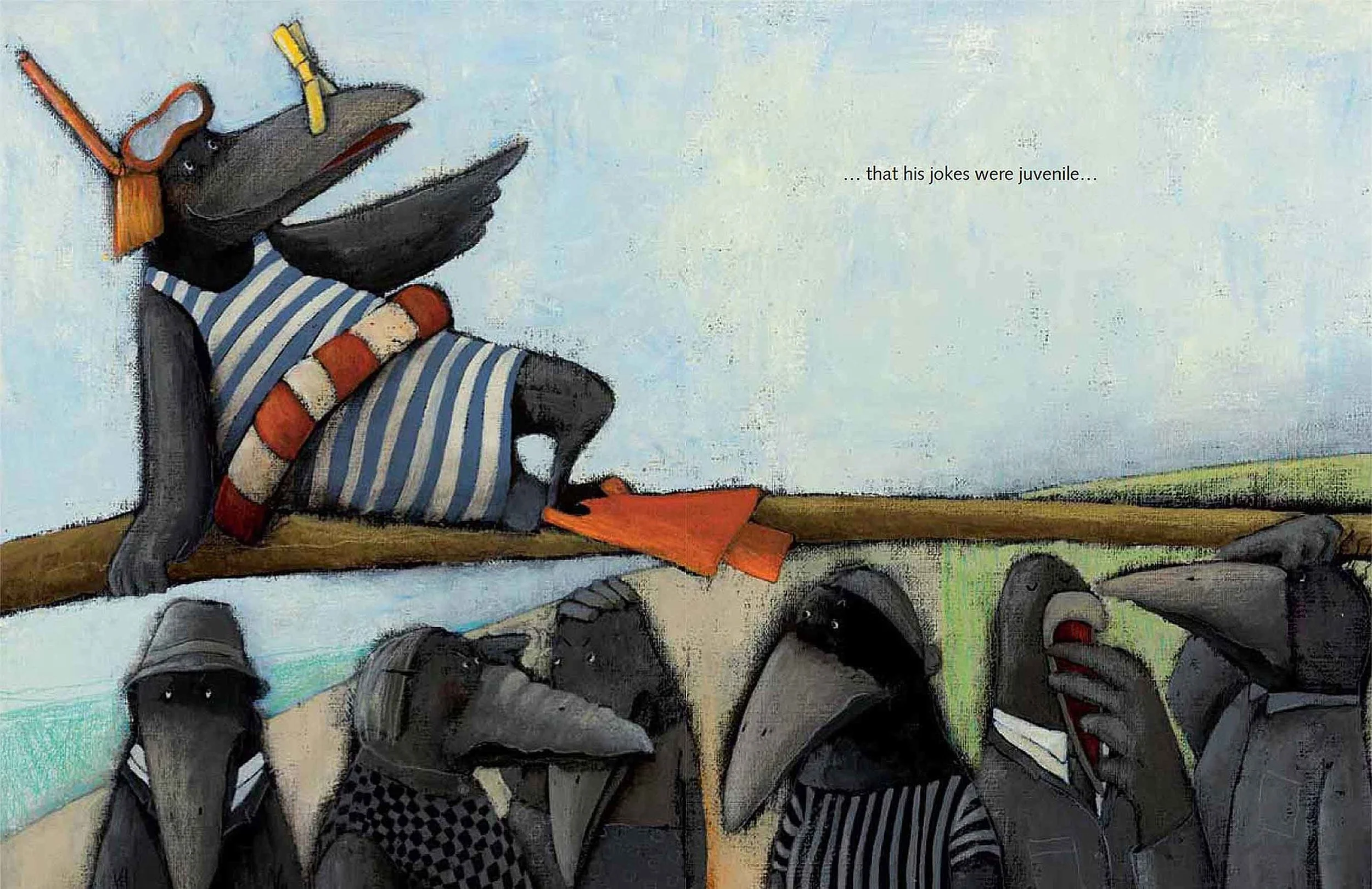 Interior spread from Odd Bird Out , Helga Bansch