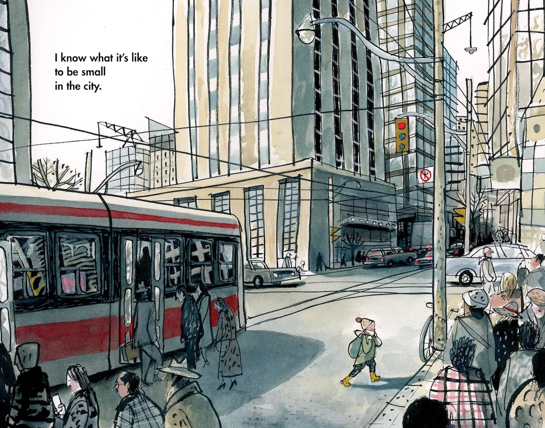 Interior pages from Small in the City , Sydney Smith.