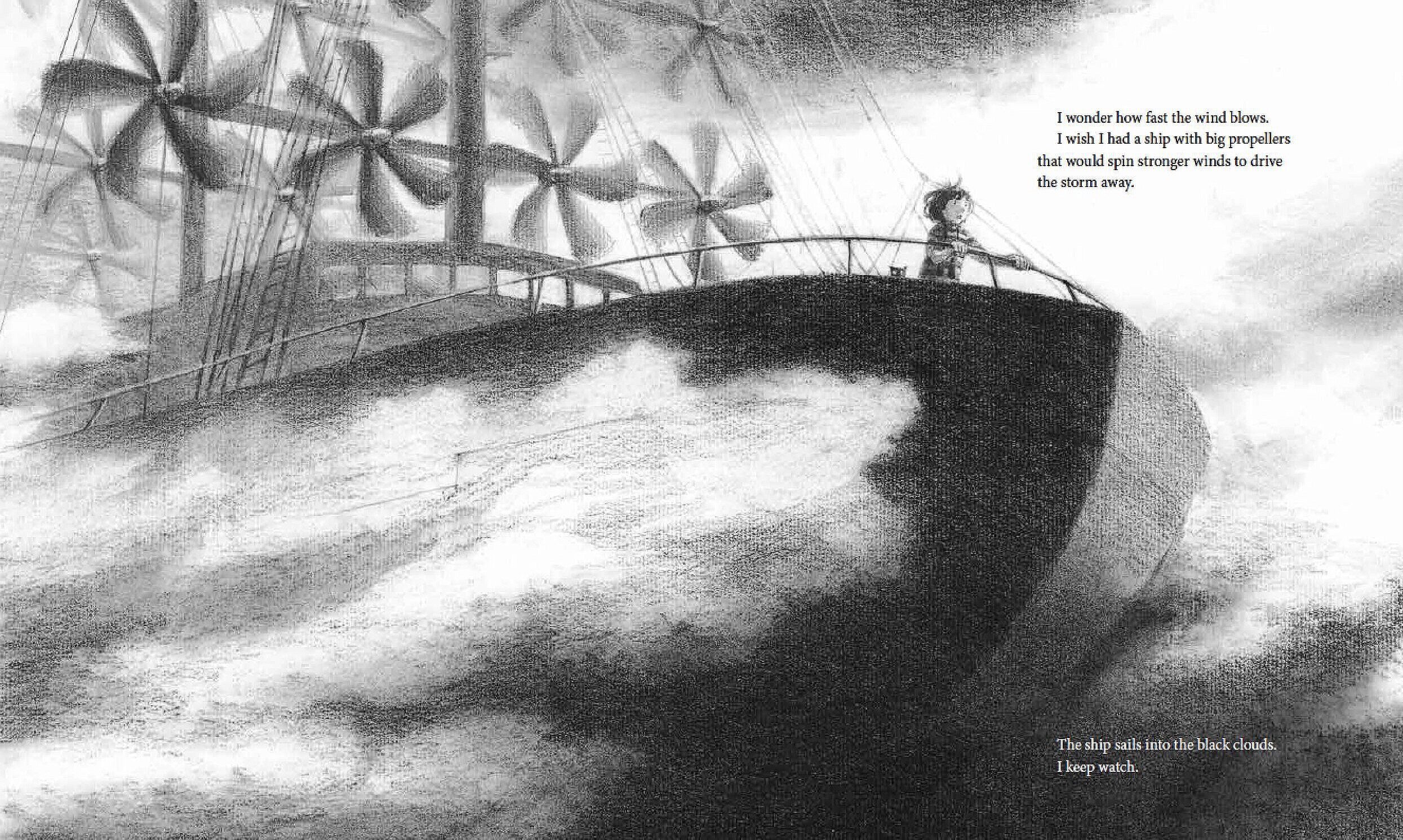 Interior spread from The Storm, Akiko Miyakoshi