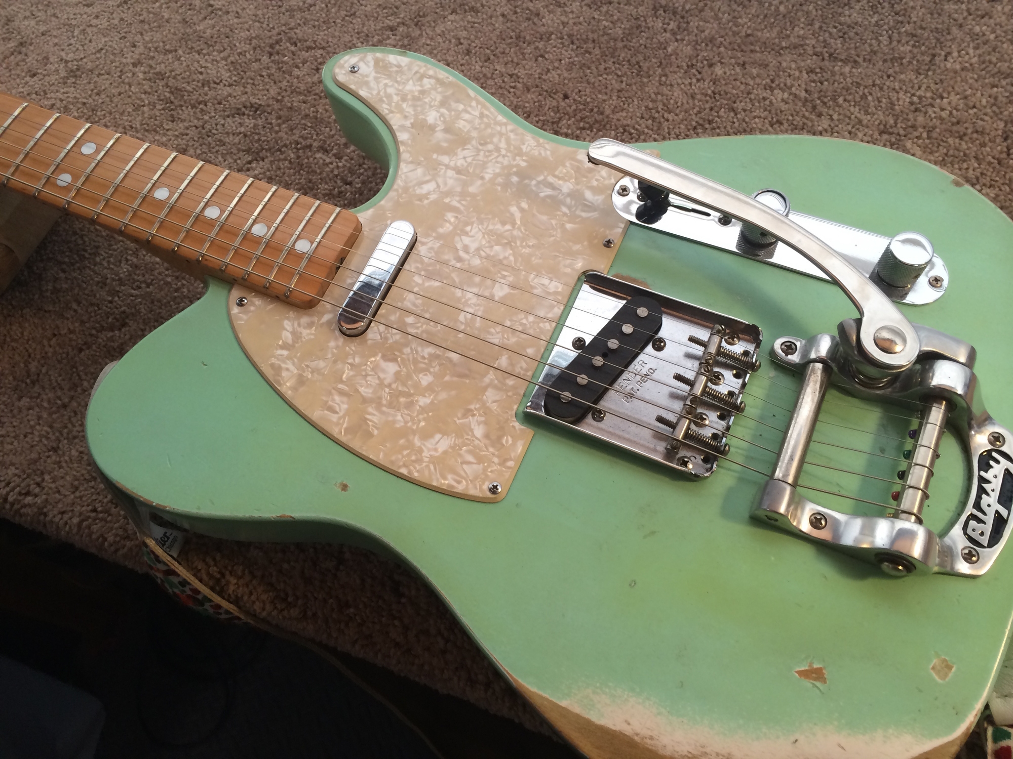  Sea foam green Baja Tele...sounds killer with it's matching Fender SuperSonic! 