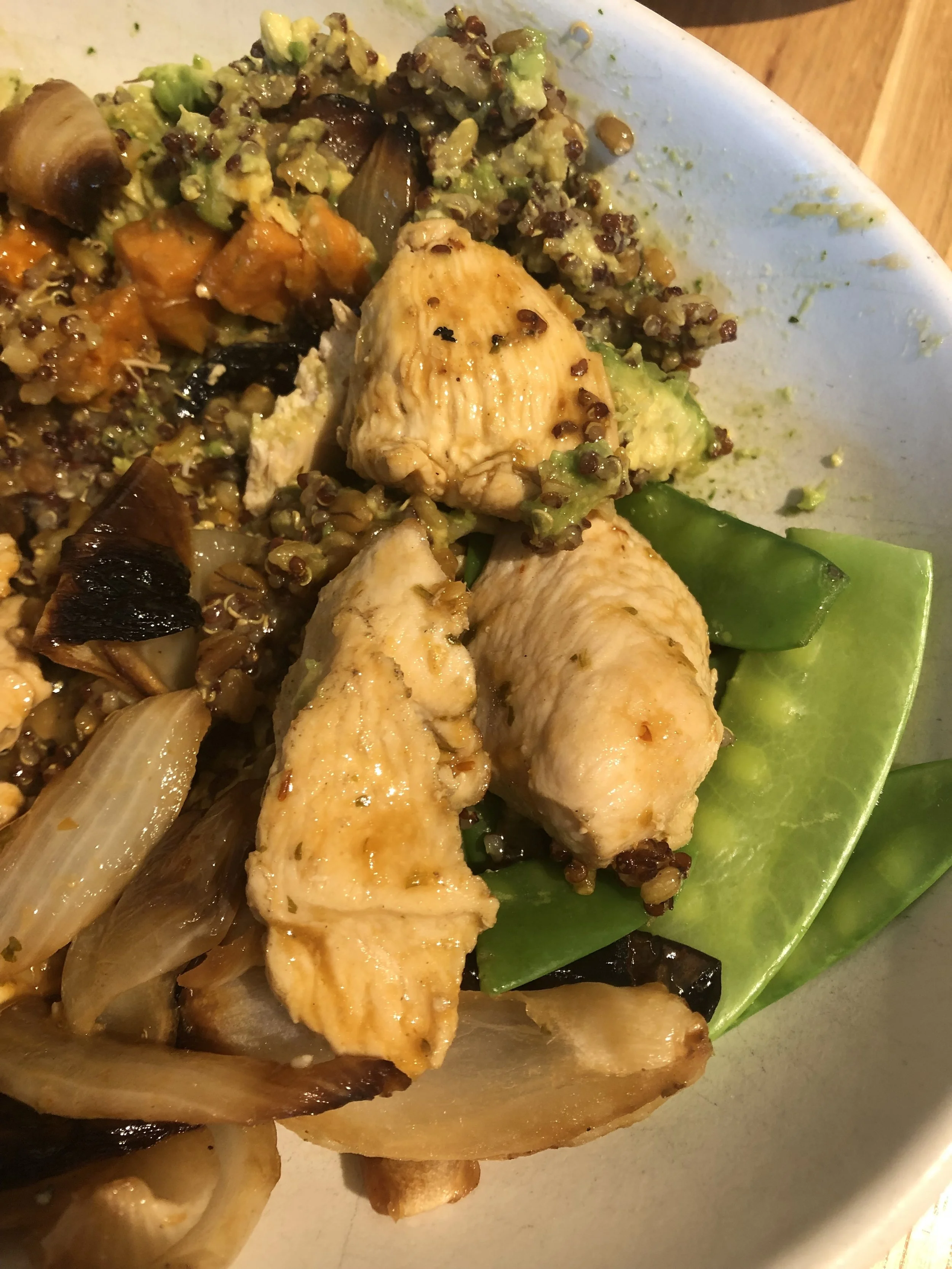 Ancient grains bowl with chicken