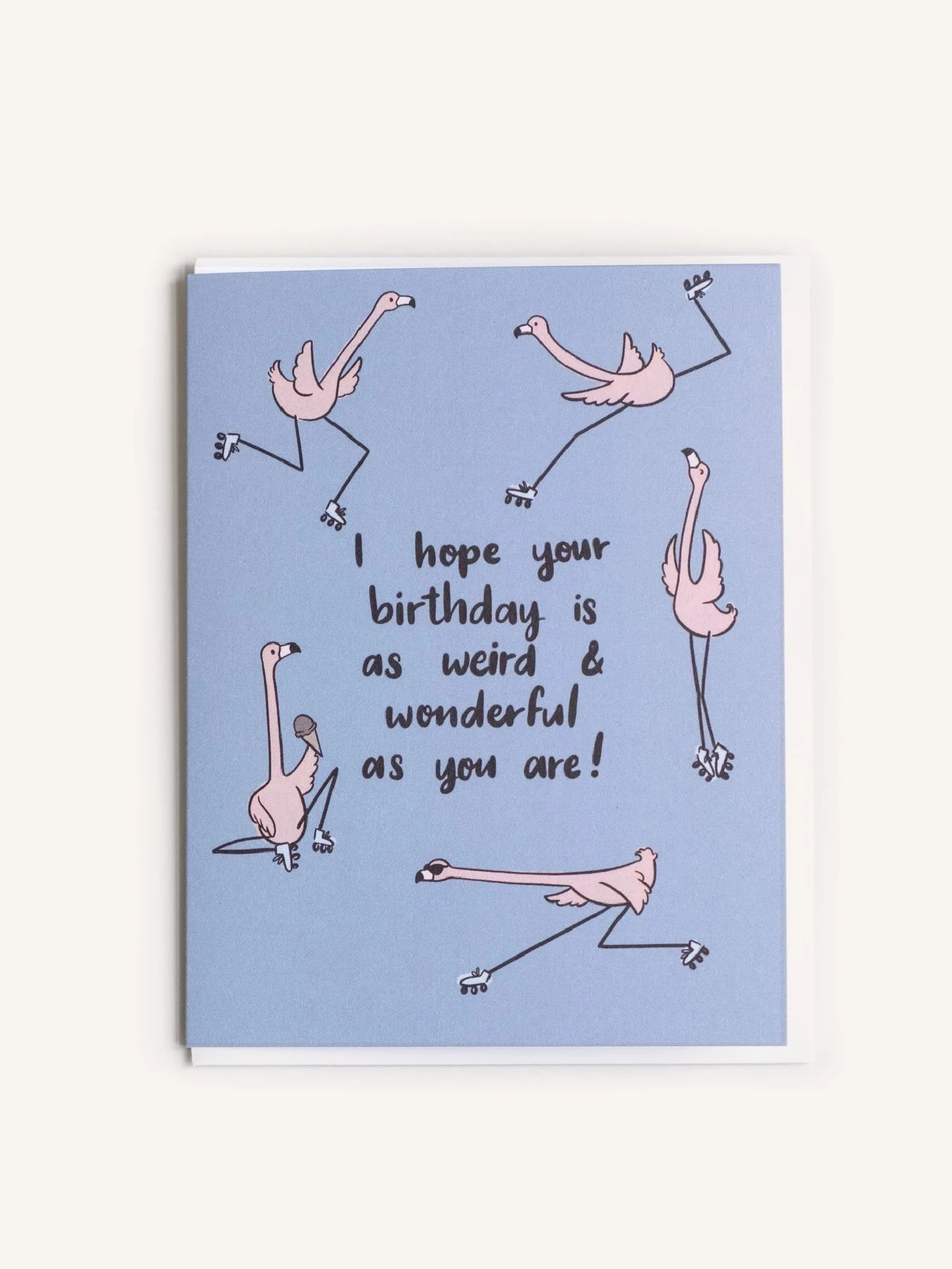 Weird Flamingoes Card