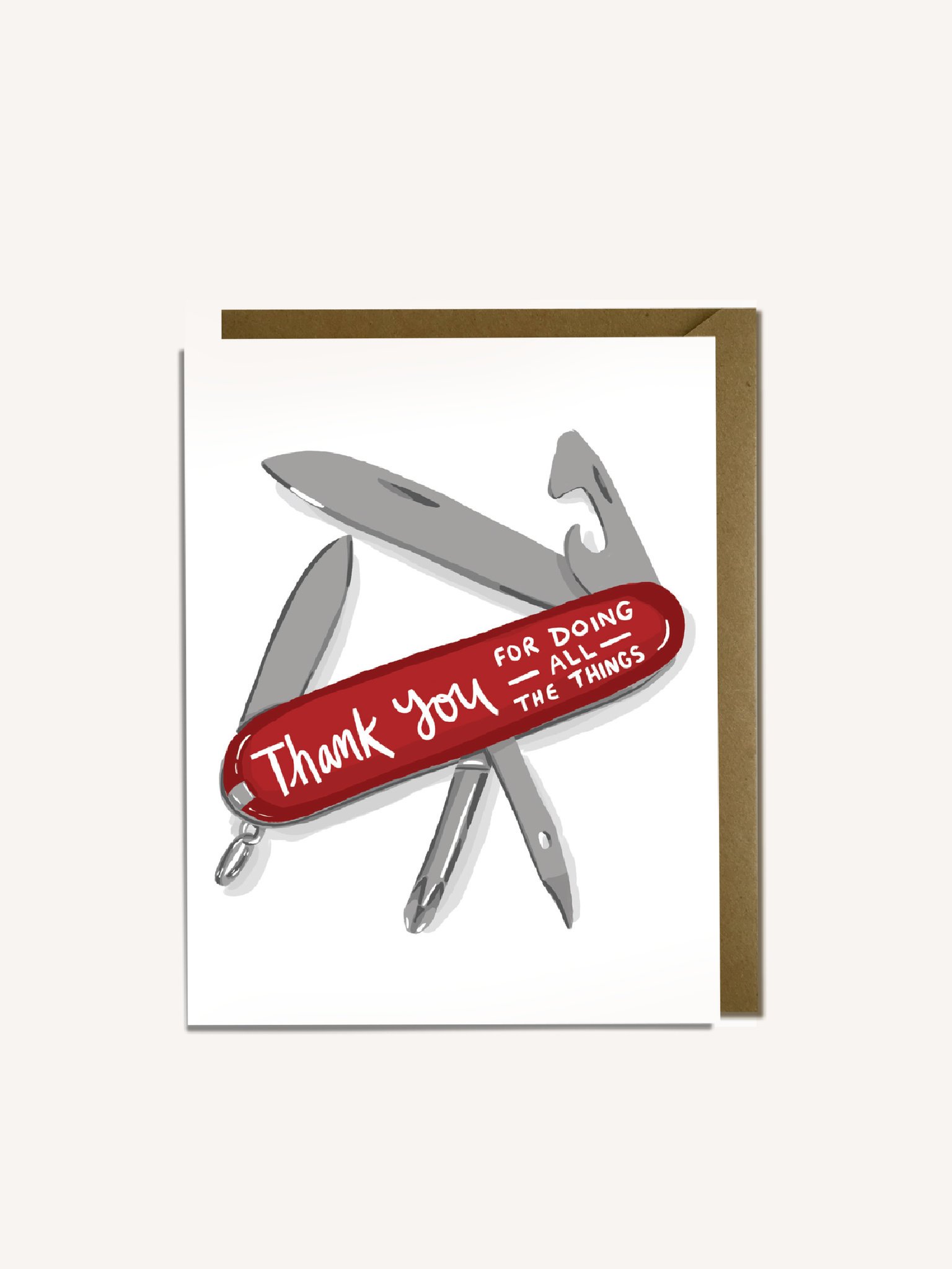 Swiss Knife Thanks Card