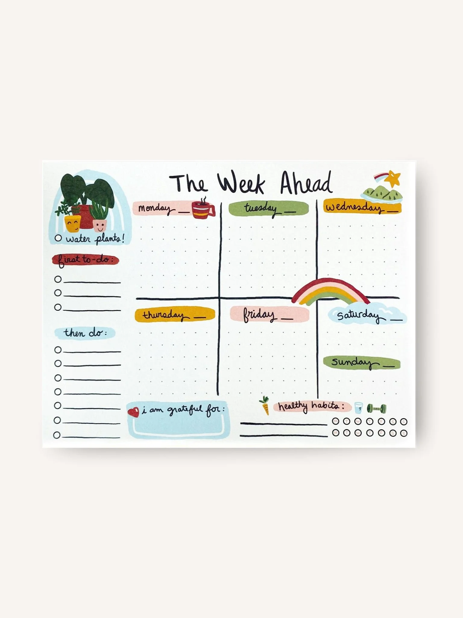 Week Ahead Planner Notepad