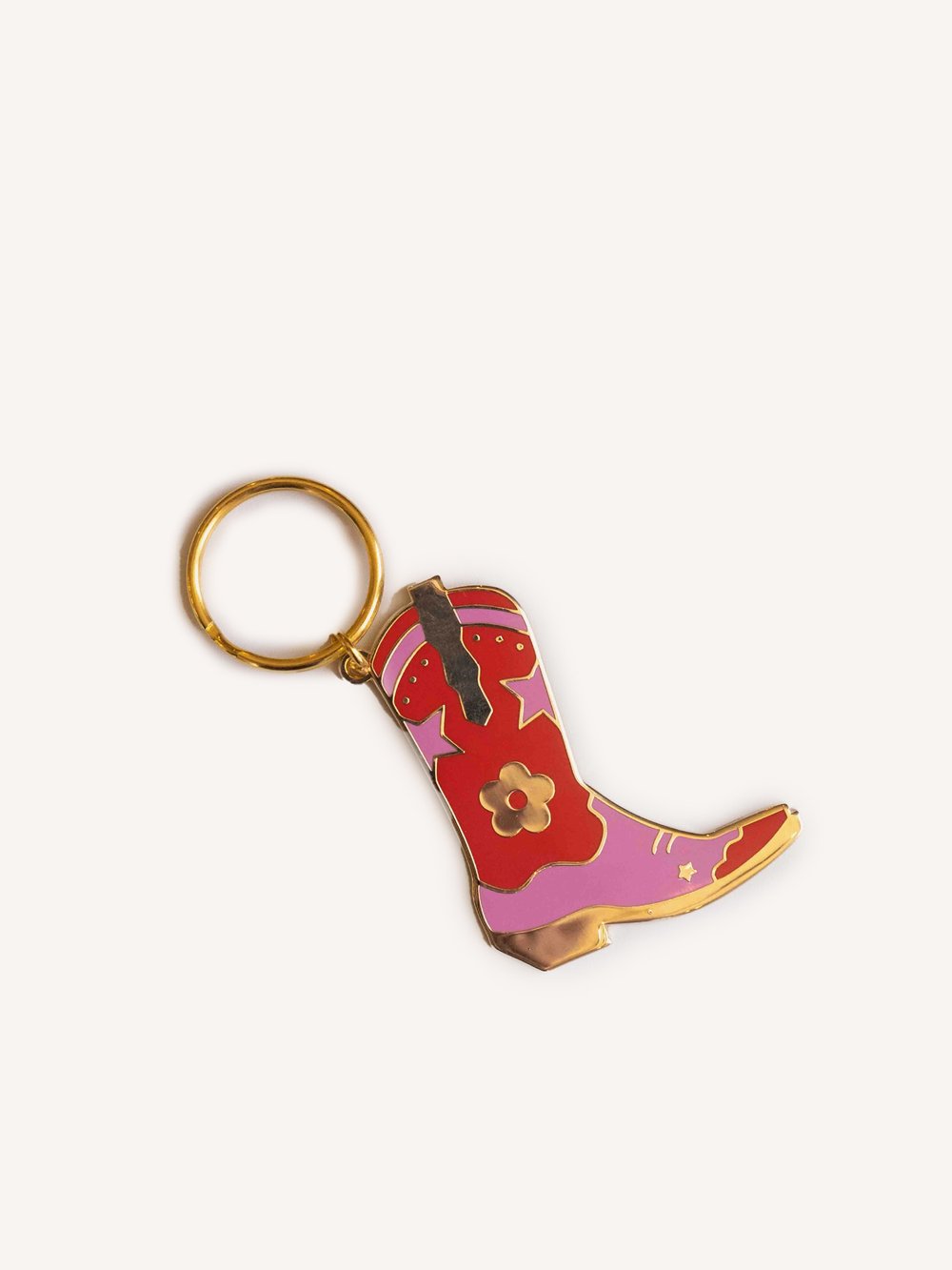 Enamel Keychain - Cowgirl/Cowboy Boot — The DIME Store
